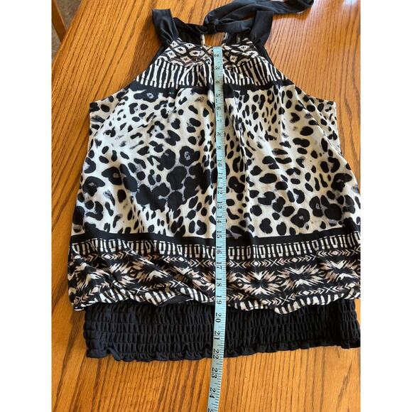 Maurices halter top, black animal print, women's size M - Picture 8 of 9